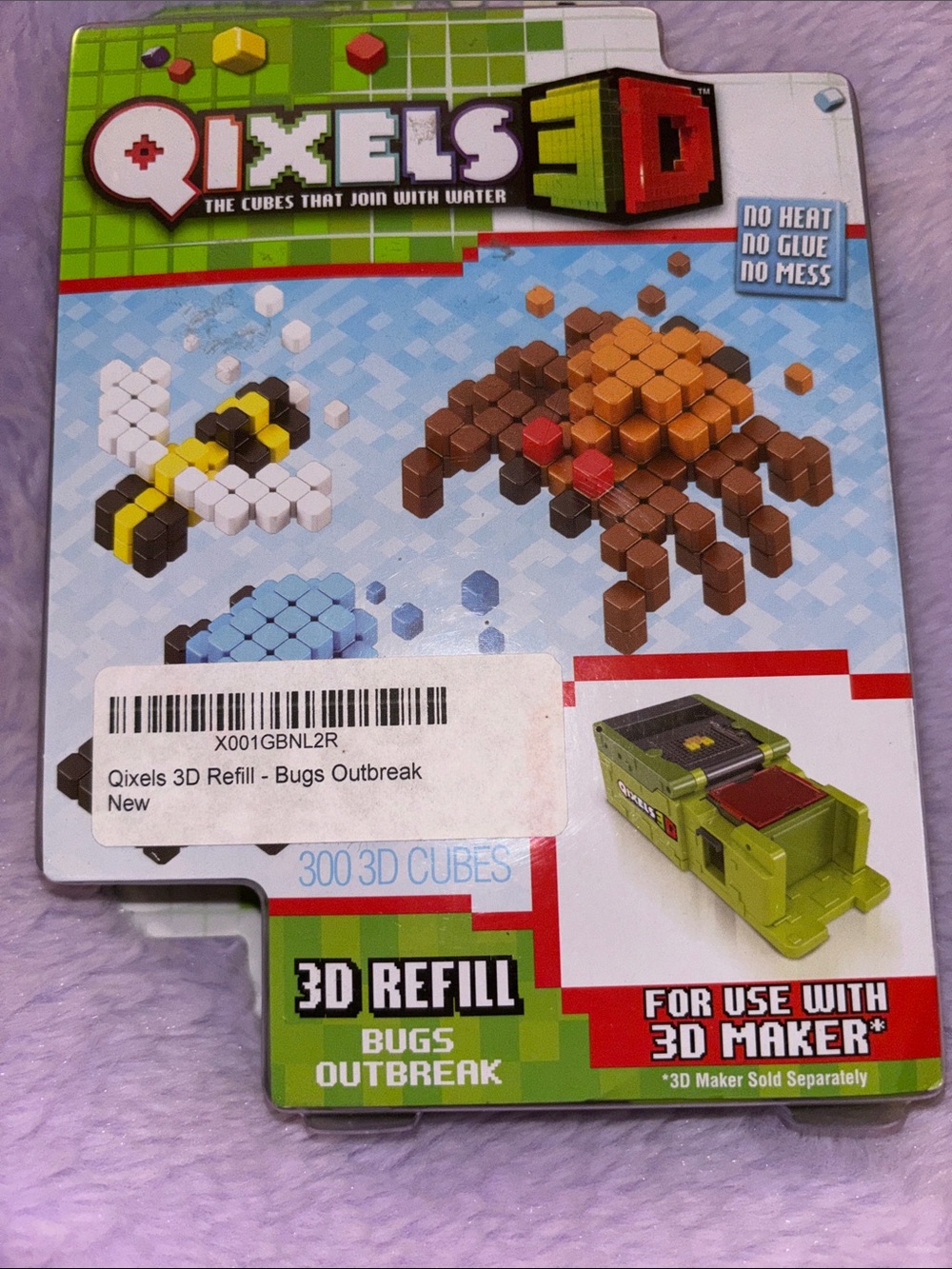 NEW UNOPENED Qixels 3D Refill - Bugs Outbreak (Blue, Brown, Yellow)